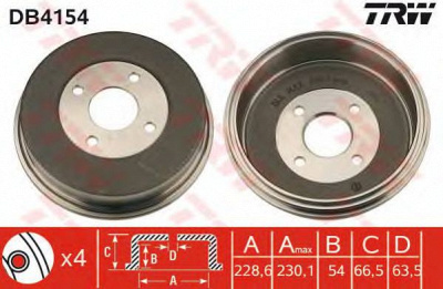 TRW db4154 -  Тормозной барабан