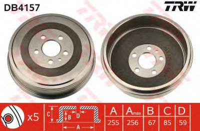 TRW db4157 -  Тормозной барабан