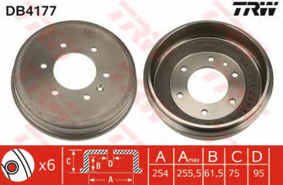 TRW db4177 -  Тормозной барабан
