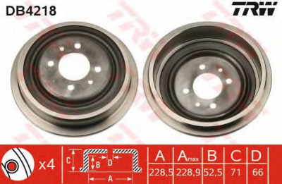 TRW db4218 -  Тормозной барабан