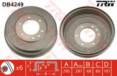 TRW db4249 -  Тормозной барабан