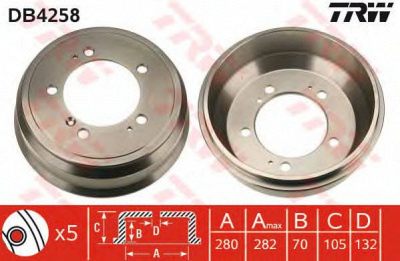 TRW db4258 -  Тормозной барабан