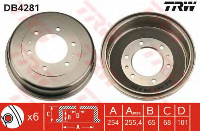 TRW db4281 -  Тормозной барабан