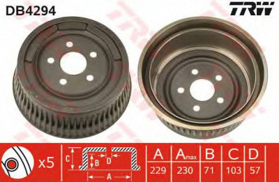 TRW db4294 -  Тормозной барабан