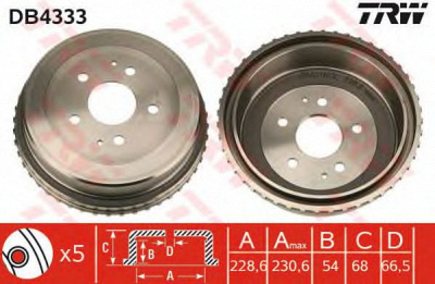 TRW db4333 -  Тормозной барабан