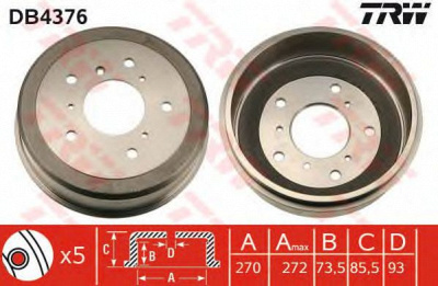 TRW db4376 -  Тормозной барабан