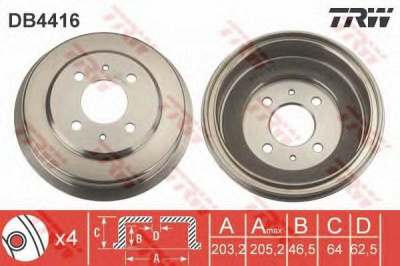 TRW db4416 -  Тормозной барабан