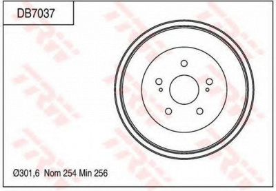 TRW db7037 -  Тормозной барабан