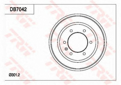 TRW db7042 -  Тормозной барабан