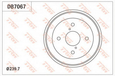 TRW db7067 -  Тормозной барабан