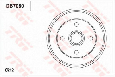 TRW db7080 - Тормозной барабан