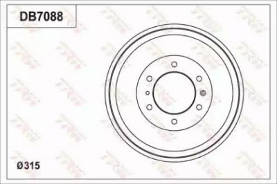 TRW db7088 - Тормозной барабан