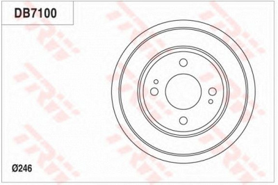 TRW db7100 - Тормозной барабан