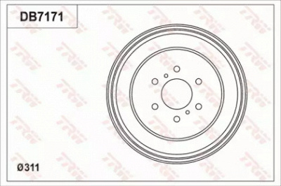 TRW db7171 -  Тормозной барабан