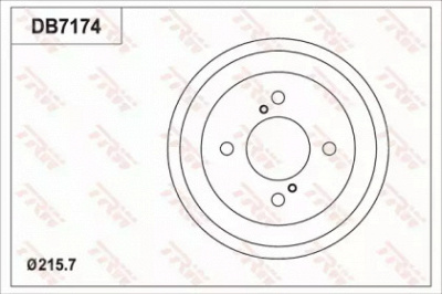 TRW db7174 -  Тормозной барабан