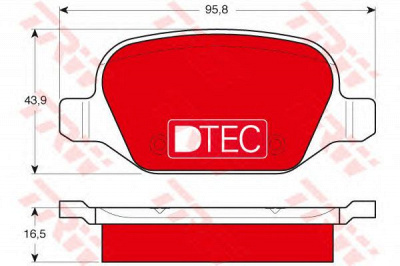 TRW gdb1396dte -  Комплект тормозных колодок, дисковый тормоз