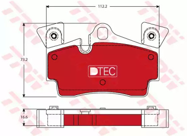 TRW gdb1652dte -  Комплект тормозных колодок, дисковый тормоз