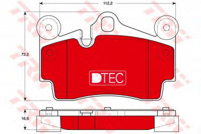 TRW gdb1653dte -  Комплект тормозных колодок, дисковый тормоз