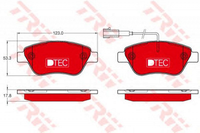 TRW gdb1654dte -  Комплект тормозных колодок, дисковый тормоз