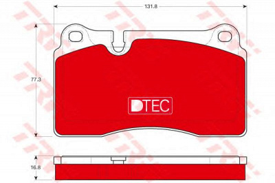 TRW gdb1670dte -  Комплект тормозных колодок, дисковый тормоз