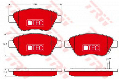 TRW gdb1700dte -  Комплект тормозных колодок, дисковый тормоз