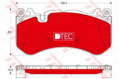TRW gdb1734dte -  Комплект тормозных колодок, дисковый тормоз