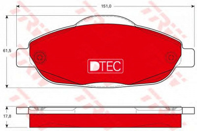 TRW gdb1761dte -  Комплект тормозных колодок, дисковый тормоз
