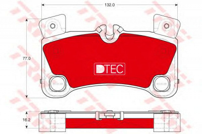 TRW gdb1775dte -  Комплект тормозных колодок, дисковый тормоз