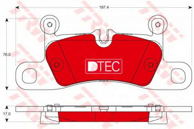 TRW gdb1875dte -  Комплект тормозных колодок, дисковый тормоз