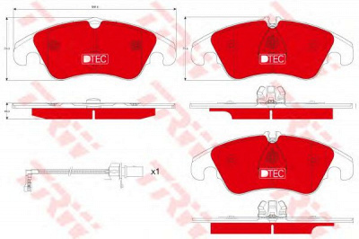 TRW gdb1916dte -  Комплект тормозных колодок, дисковый тормоз