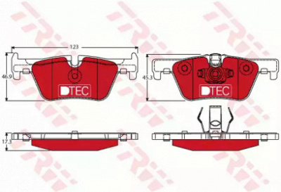 TRW gdb1919dte -  Комплект тормозных колодок, дисковый тормоз