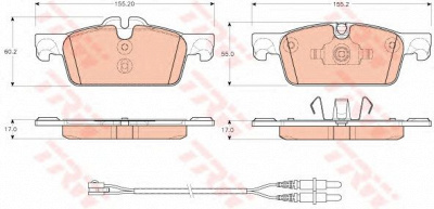 TRW gdb1929 -  Комплект тормозных колодок, дисковый тормоз