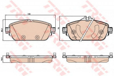 TRW gdb2070 -  ТОРМОЗНЫЕ КОЛОДКИ ДИСК ПЕР MB 205 A0084203620