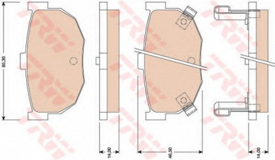 TRW gdb3051 -  Комплект тормозных колодок, дисковый тормоз