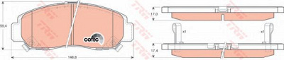 TRW gdb3268 -  Комплект тормозных колодок, дисковый тормоз