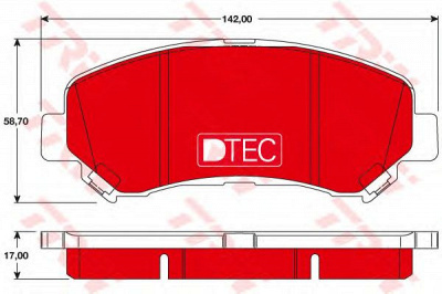 TRW gdb3467dte -  Комплект тормозных колодок, дисковый тормоз