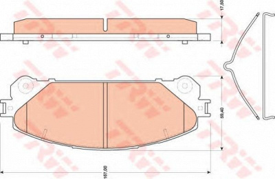 TRW gdb3484 -  Комплект тормозных колодок, дисковый тормоз