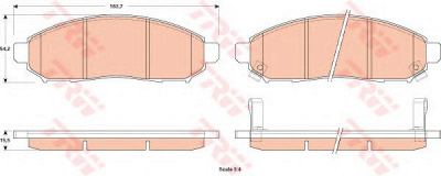 TRW gdb3520 -  Комплект тормозных колодок, дисковый тормоз