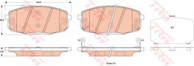 TRW gdb3523 -  Комплект тормозных колодок, дисковый тормоз