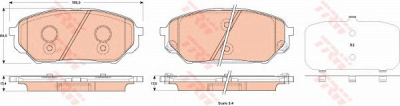 TRW gdb3527 -  Комплект тормозных колодок, дисковый тормоз