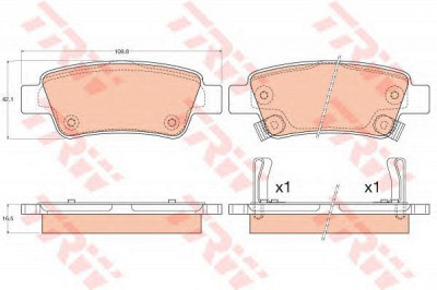 TRW gdb3576 -  GDB3576 КОЛОДКИ ДИСКОВЫЕ ЗАДНИЕ! HONDA CR-V IV 2.0