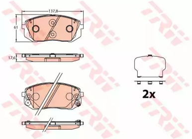 TRW gdb3640 -  INTERCARS ДИСКОВЫЕ ТОРМОЗНЫЕ КОЛОДКИ, КОМПЛЕКТ