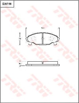 TRW gdb7188 -  Комплект тормозных колодок, дисковый тормоз