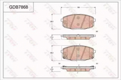 TRW gdb7868 -  Комплект тормозных колодок, дисковый тормоз