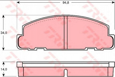 TRW gdb888 -  Комплект тормозных колодок, дисковый тормоз