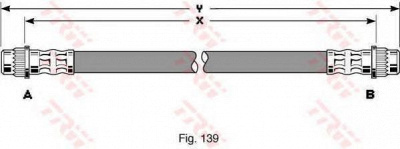TRW pha319 -  Тормозной шланг