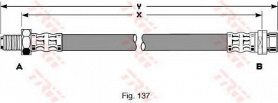 TRW phb257 -  Тормозной шланг