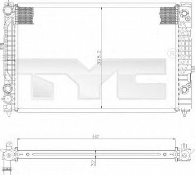 TYC 7020009 -  Радиатор, охлаждение двигателя