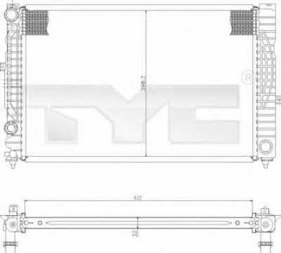 TYC 7020010 -  Радиатор, охлаждение двигателя