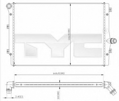 TYC 7020024 -  Радиатор, охлаждение двигателя